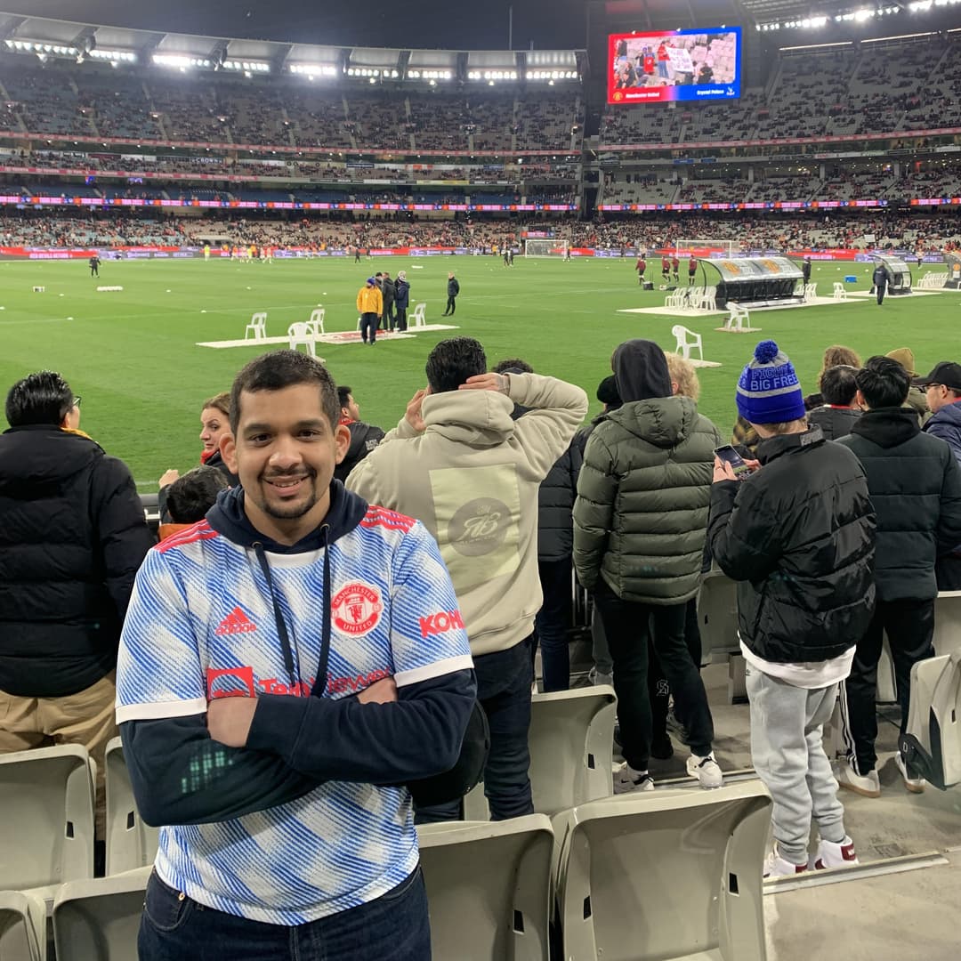 Picture of the me at Melbourne Cricket Ground